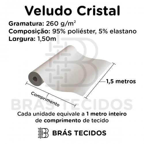 Veludo Cristal Rolo de tecido